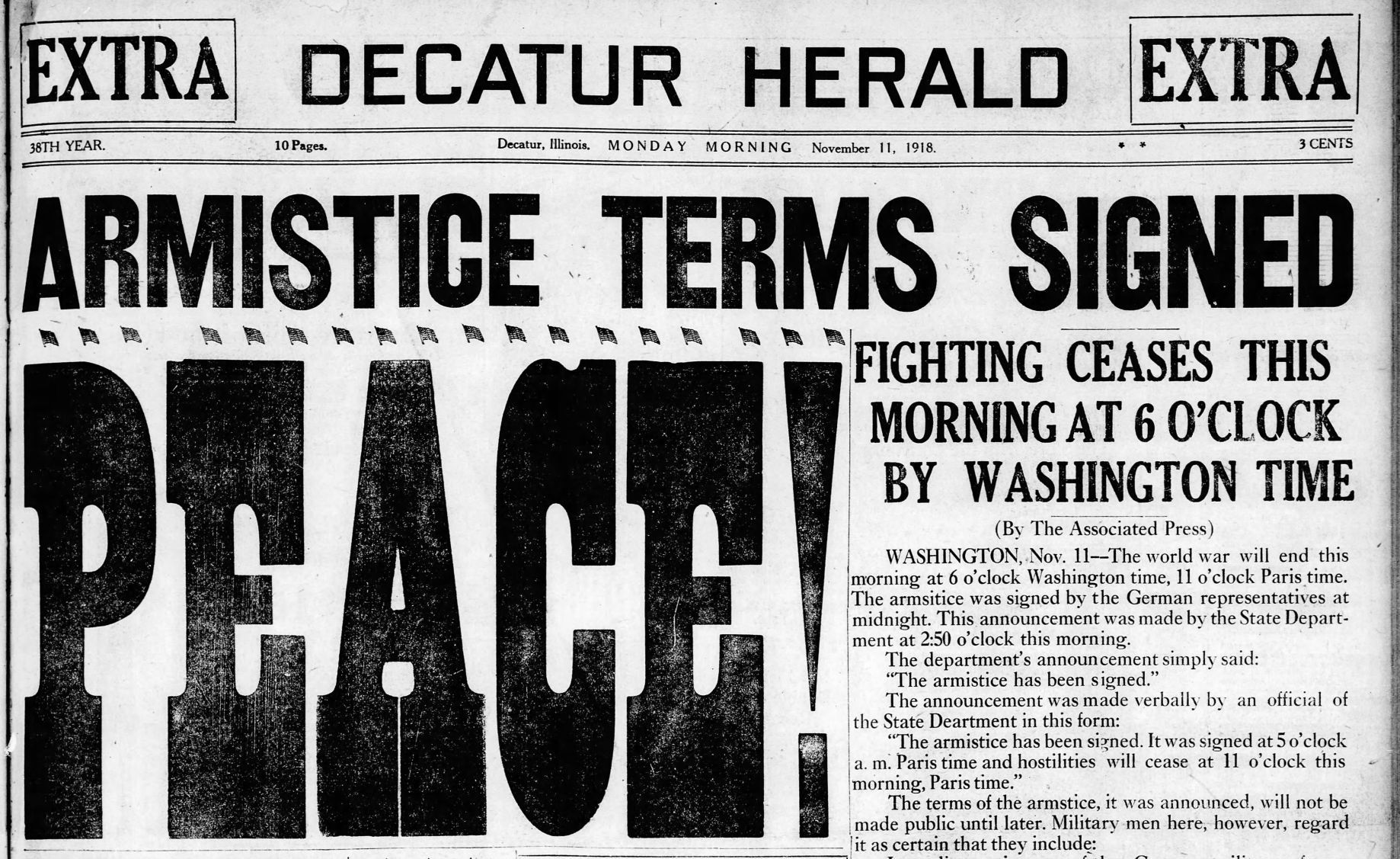 Armistice terms signed